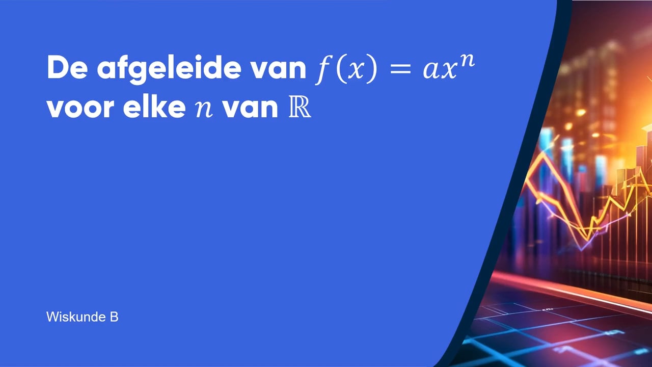 De afgeleide van f(x)=ax^n voor elke 𝑛 van R