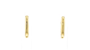 18kt Gold Vermeil Paper Clip Link Huggie Hoop Earrings