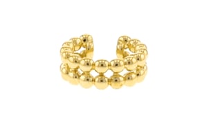 18kt Gold Vermeil Beaded Single Ear Cuff