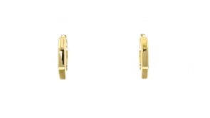 18kt Gold Vermeil Geometric Huggie Hoop Earrings