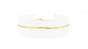 Italian 1.6mm 18kt Gold Vermeil Herringbone Bracelet