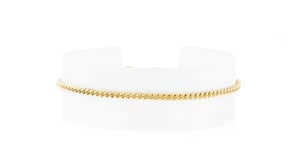 Italian 2mm 18kt Gold Vermeil Curb-Link Bracelet