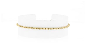 Italian 2mm 18kt Gold Vermeil Rope-Chain Bracelet