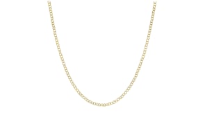 Italian 2.5mm 18kt Gold Vermeil Rolo-Link Necklace
