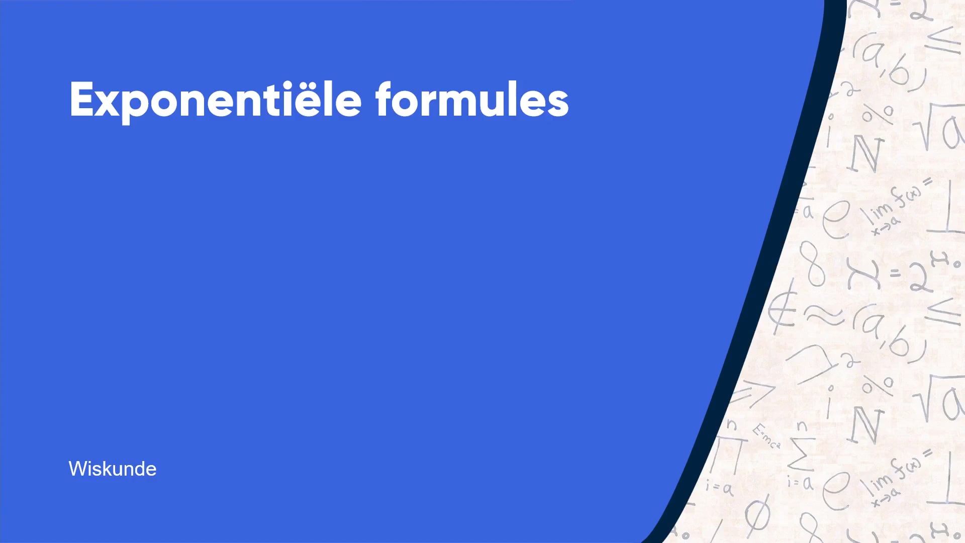 Exponentiële formules