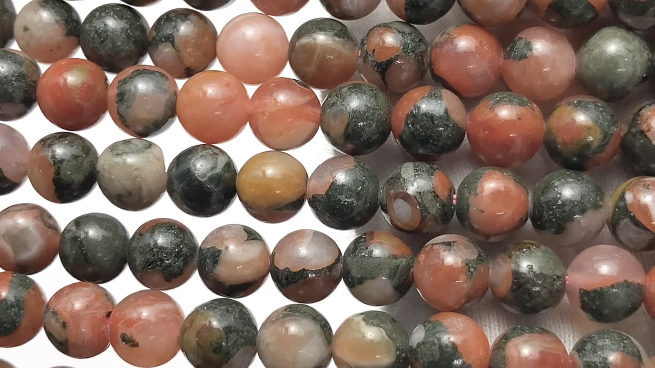 レッドアゲート（南紅瑪瑙） ラウンド6mm 半連/1連｜天然石ビーズの卸