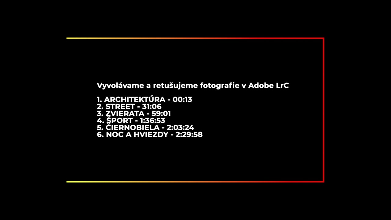 Upravujeme časť 1. v LrC | foto