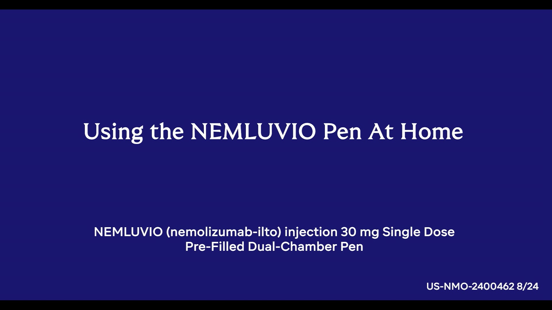 Safe and simple self-injections with NEMLUVIO