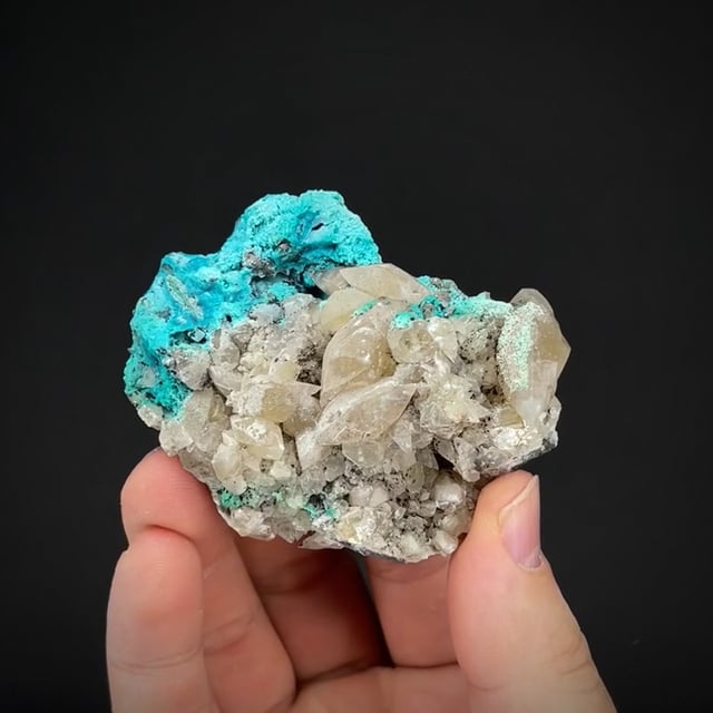 Calcite and Chrysocolla