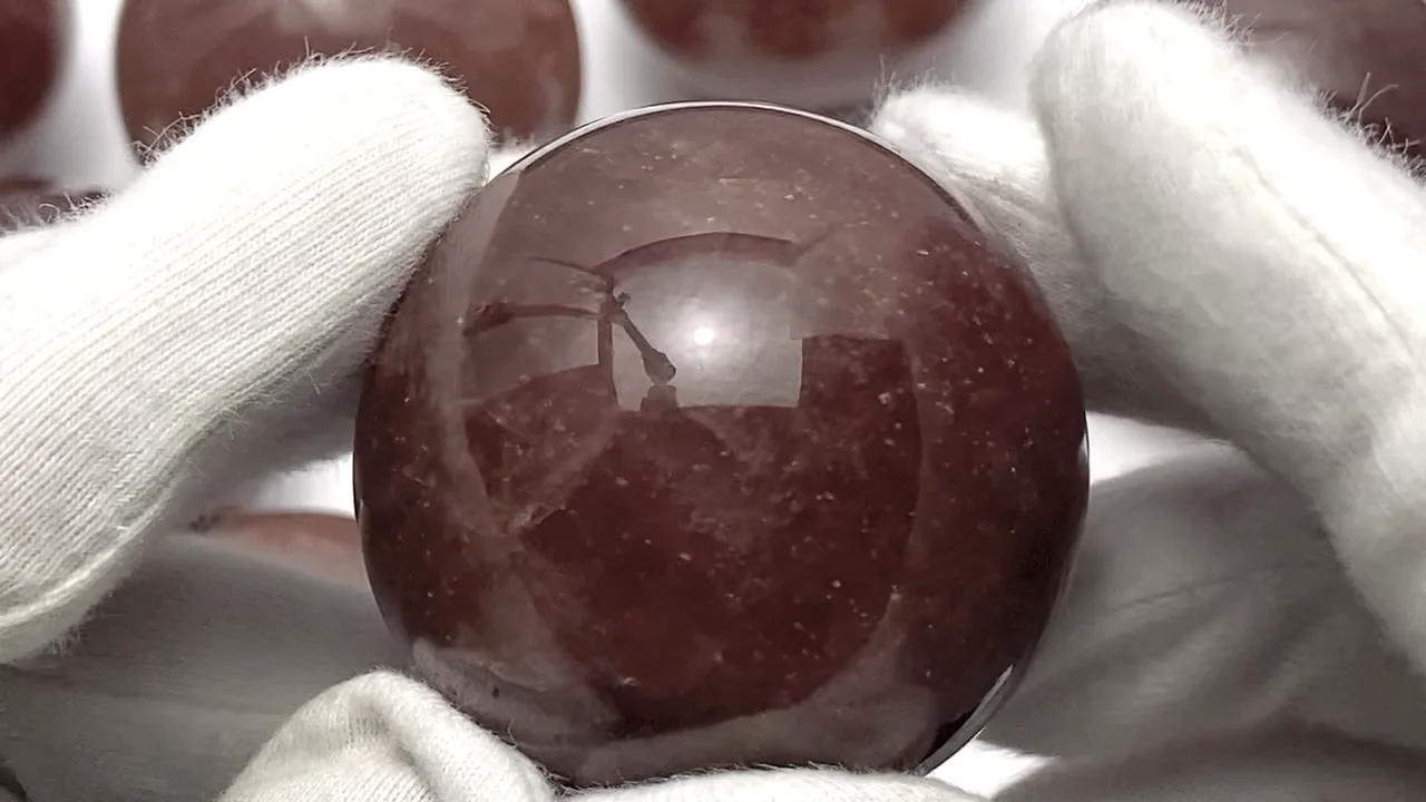 動画】アフリカンレッドアベンチュリンAA++ スフィア・ラウンド37