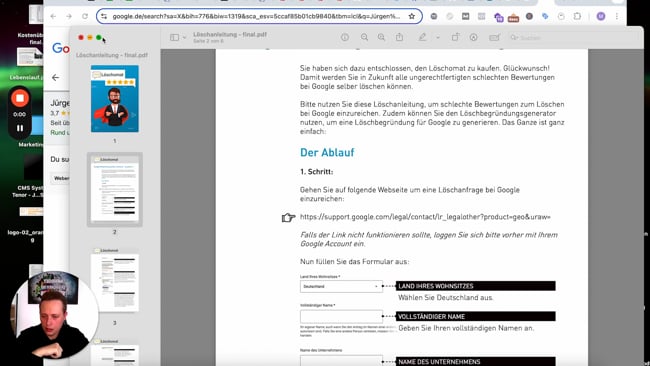 Löschanleitung und Löschomat