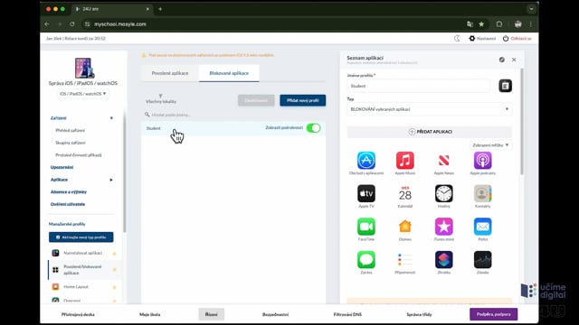 12. Jak zablokovat nevhodné aplikace do výuky