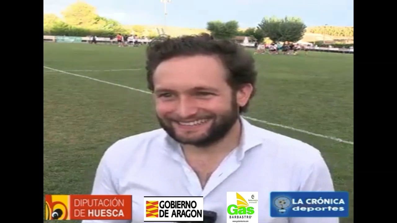 ISAAC CLAVER (Presidente Diputación de Huesca) Estuvo presente en el partido Ontiñena CF - UD Fraga / Cuartos de Final / Copa Diputación Provincial de Huesca