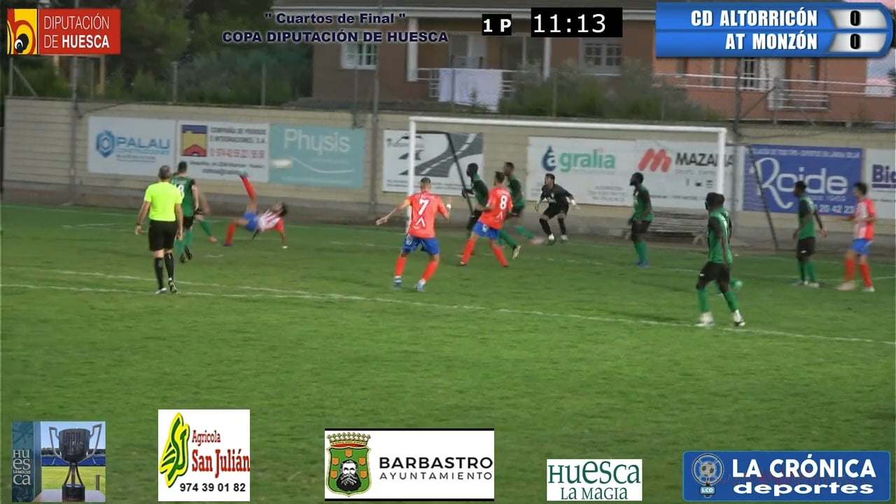 (RESUMEN Y GOLES) CD Altorricón 2-4 At.Monzón Alumbra / Cuartos de Final / Copa Diputación Provincial de Huesca