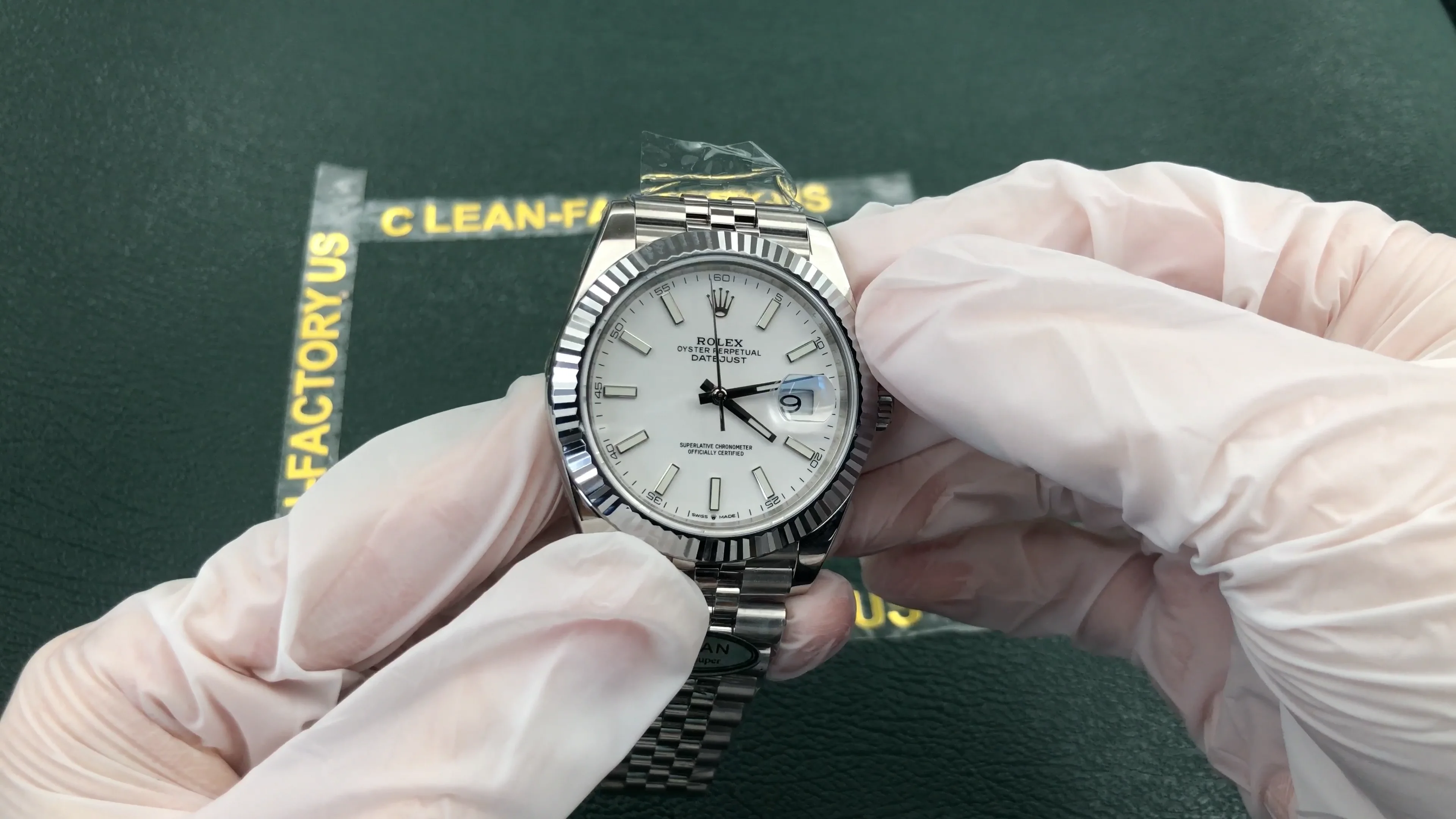 Clean Factory Rolex Datejust 41mm 126334Jubilee White Dial White Gold Fluted Bezel 904L Steel Best Edition 3235 Movement CLEAN FACTORY OFFICIAL WEBSITE BEST CLONE ROLEX WATCH FOR SALE