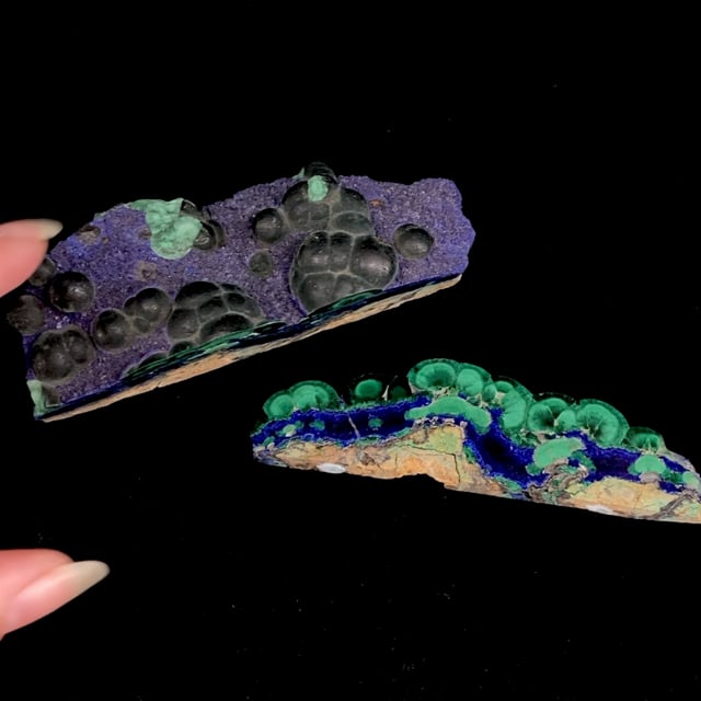 Azurite / Malachite (2 piece polished set)