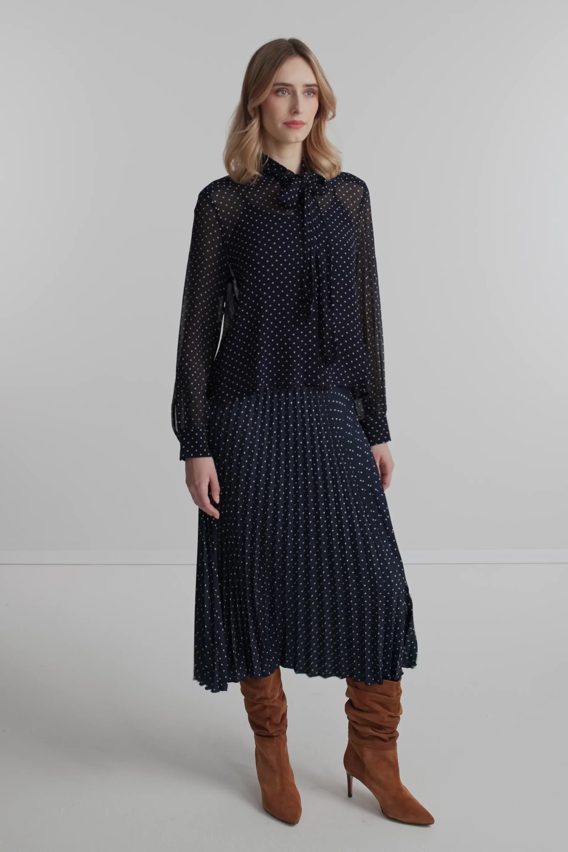 ガント Gant 【 Reg Dot Print Bow Blouse Evening Bl Women 】 レディース Sites-Gant-US-Site