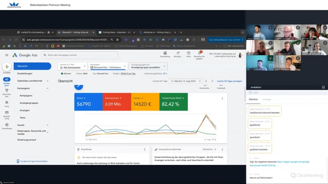 Online verkaufen wie auf einem Markt, Standort-Targetierung, Tipps zu Negativkeywords und deren Optionen, Lernphase bei Demand Gen, Debugging einer CLV-Datei & Analyse Heizkörper Ads Konto mit Malte vom 15.08.24