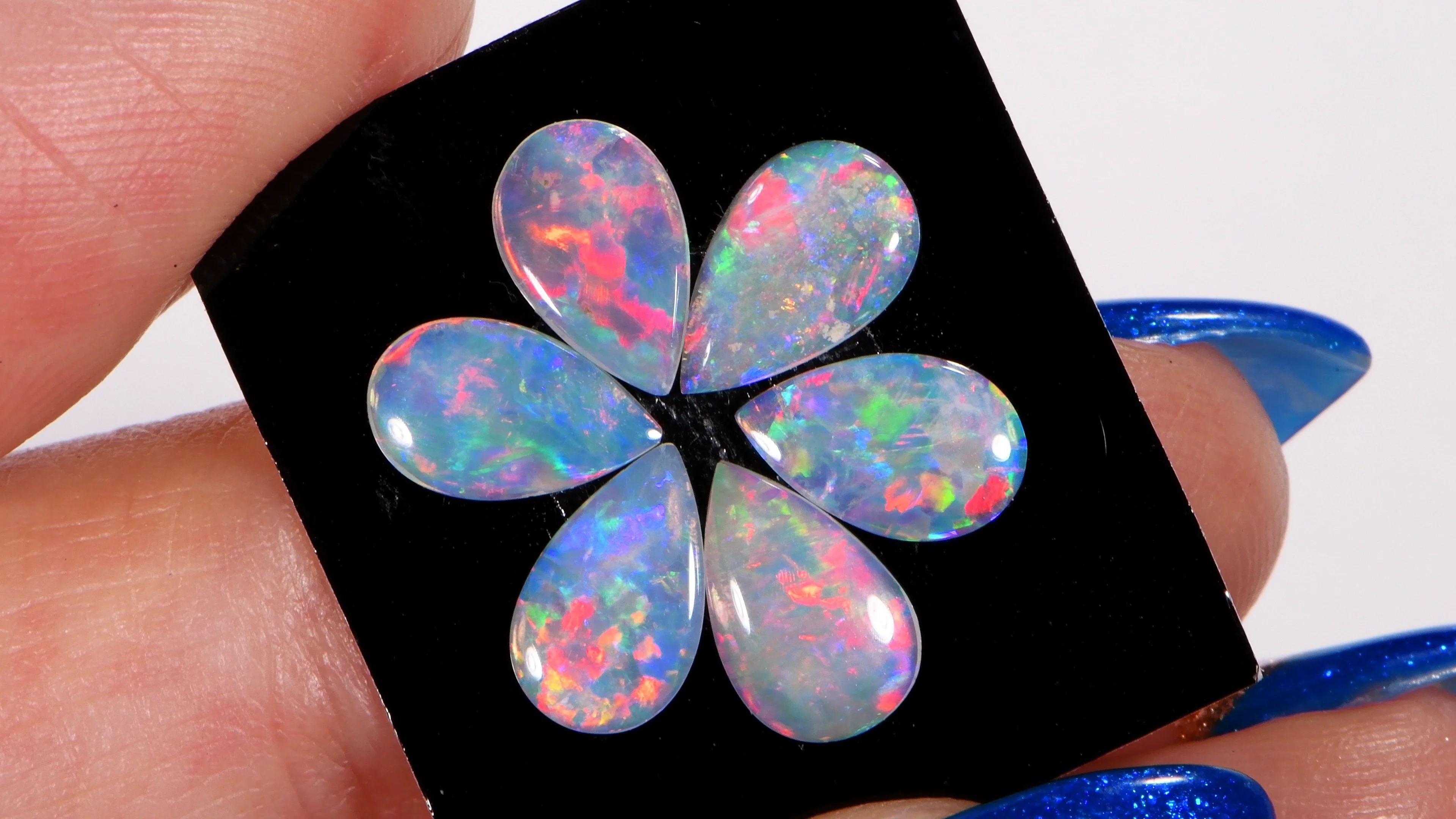 1.8ct Crystal Opal Parcel 6pcs Calibrated 8x5mm | Opal Galaxy