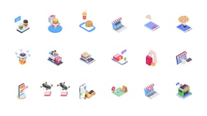 Food Delivery Isometric Icons, an Emoji Icon by Vectors Market (Thumbnail 9 of 9)