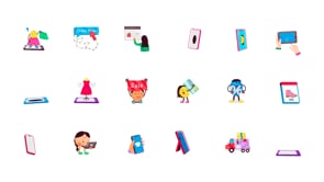 Animated Online Shopping Stickers, a Duotone Icon by Vectors Market (Thumbnail 7 of 7)