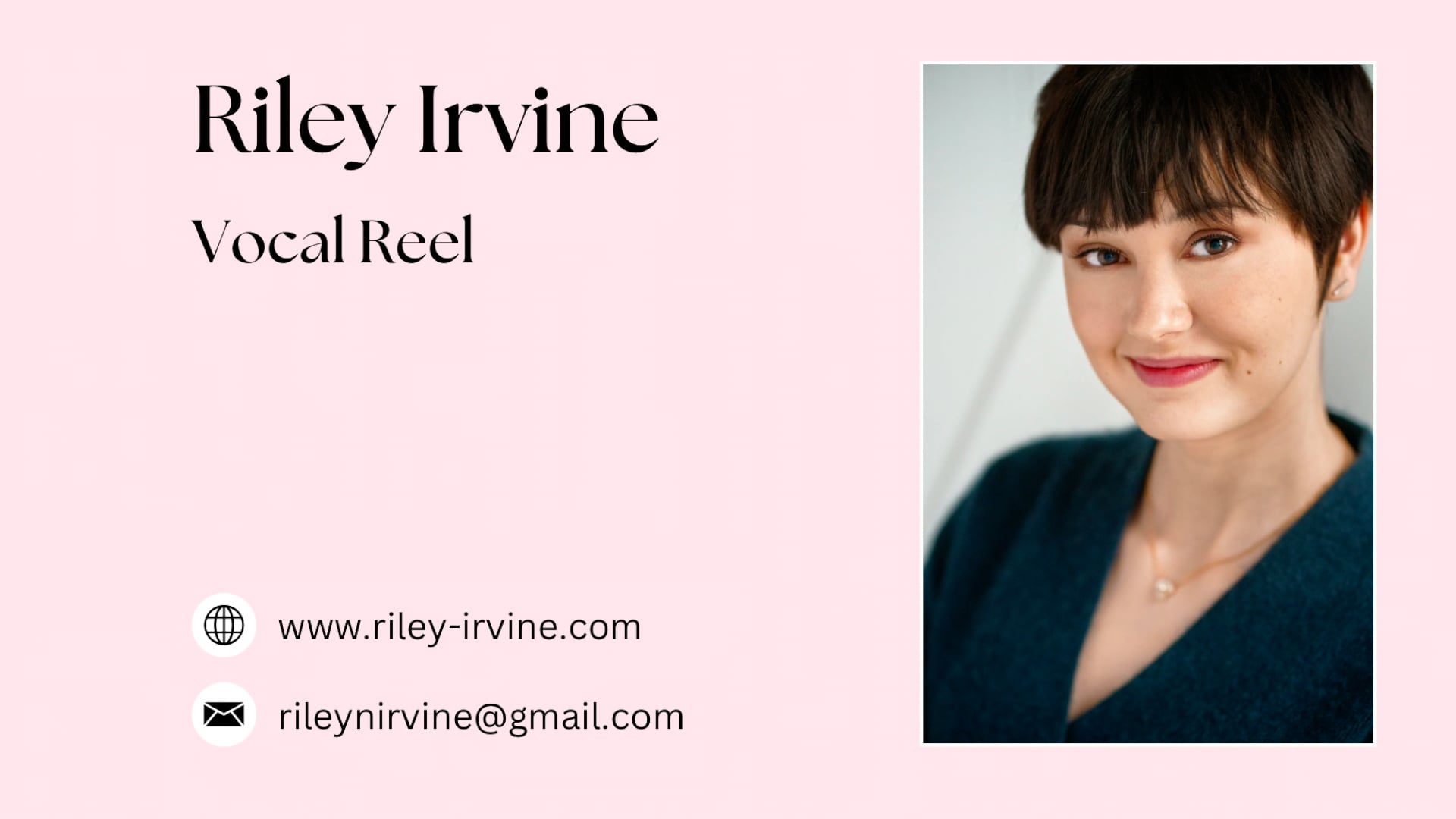 Riley Irvine Vocal Reel