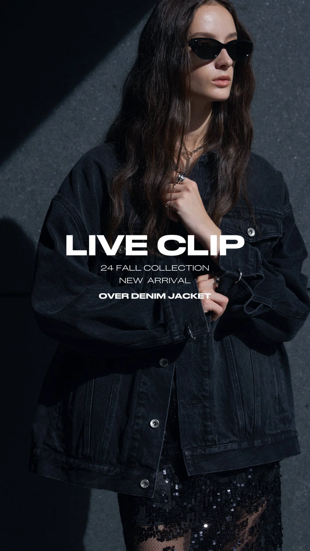 OVER DENIM JACKET(F BLACK): OUTERjosemoon OVER DENIM JACKET(F BLACK): OUTERjosemoon