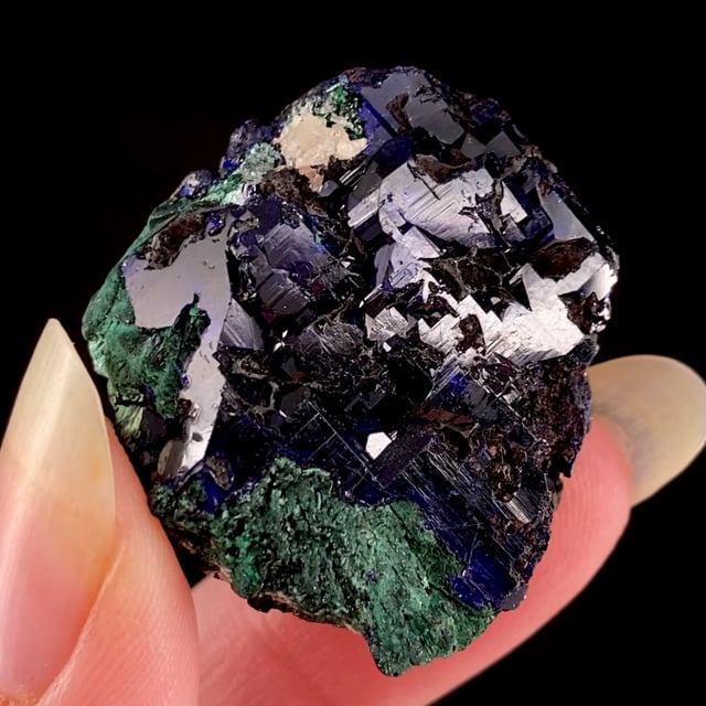 Azurite with Malachite (early 1900s)