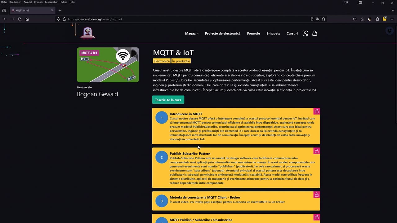 MQTT in practica cu Laravel si ESP32
