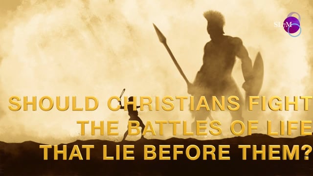 SHOULD CHRISTIANS FIGHT THE BATTLES OF LIFE THAT LIE BEFORE THEM