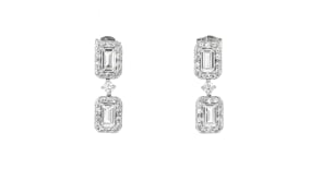 5.40 ct. t.w. CZ Drop Earrings in Sterling Silver