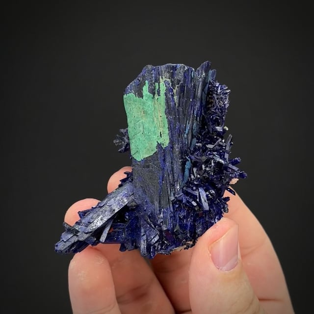 Azurite altering to Malachite