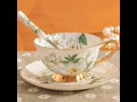 Camellias Bone China Tea Set with Creamer and Sugar Bowl