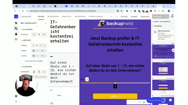 Anpassungen in Heyflow