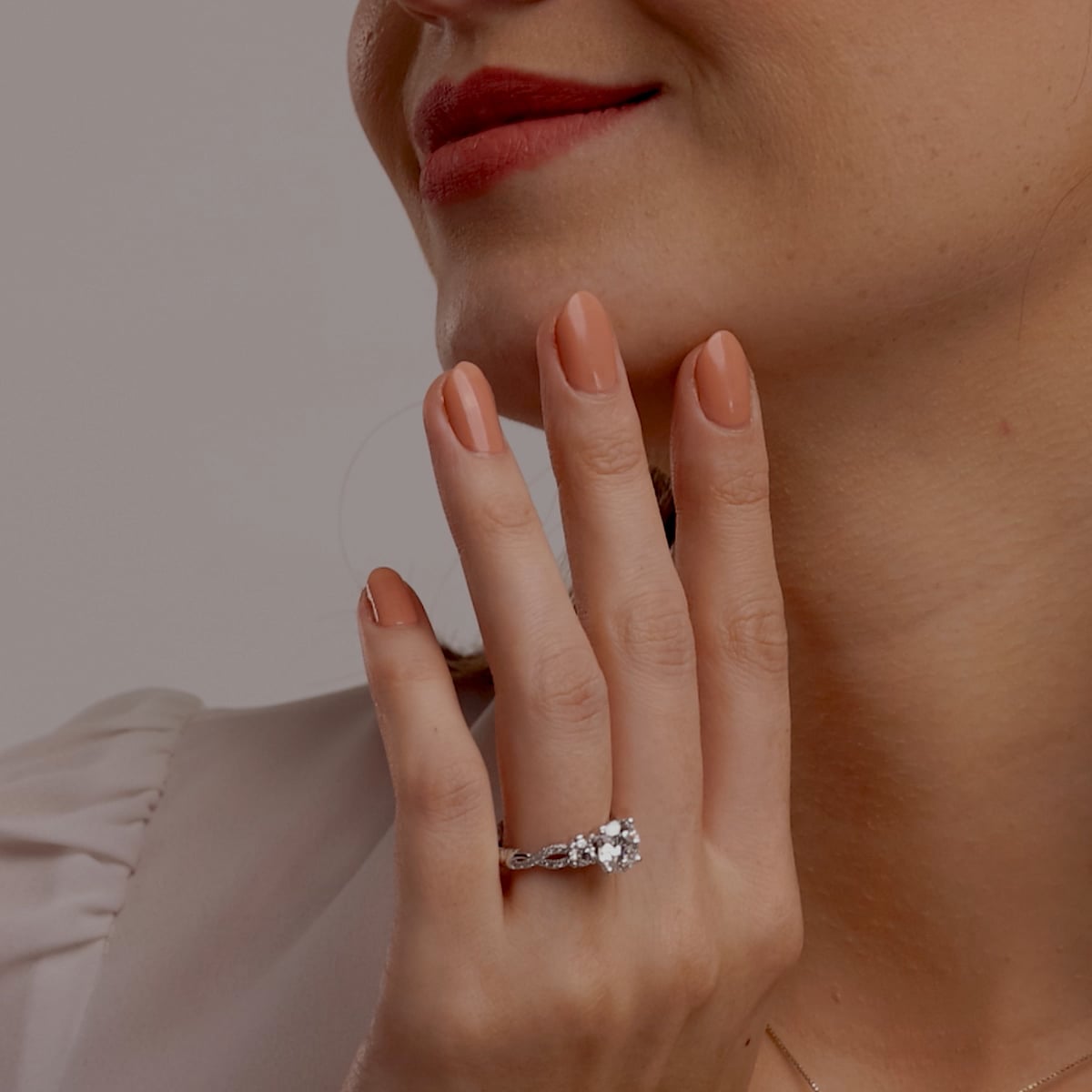 product video 2 for 2 ctw Round Lab Grown Diamond Swirl Engagement Ring