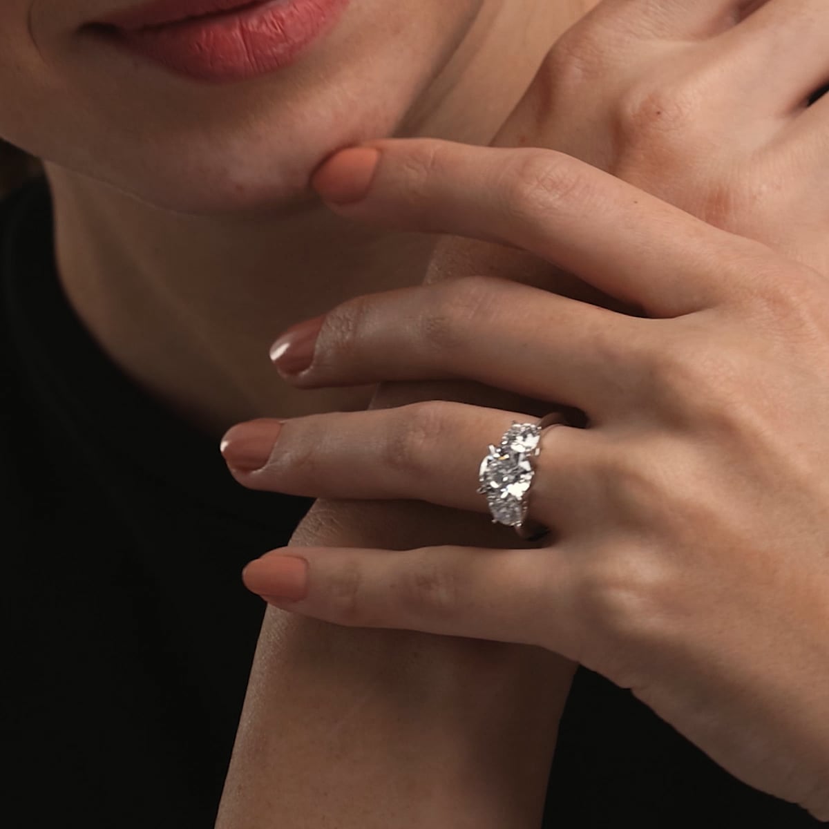product video 2 for 5 ctw Round Lab Grown Diamond Three-Stone Ring