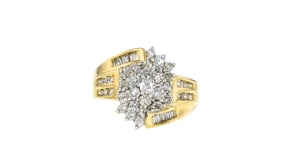C. 1980 Vintage 1.00 ct. t.w. Diamond Cluster Ring in 14kt Yellow Gold