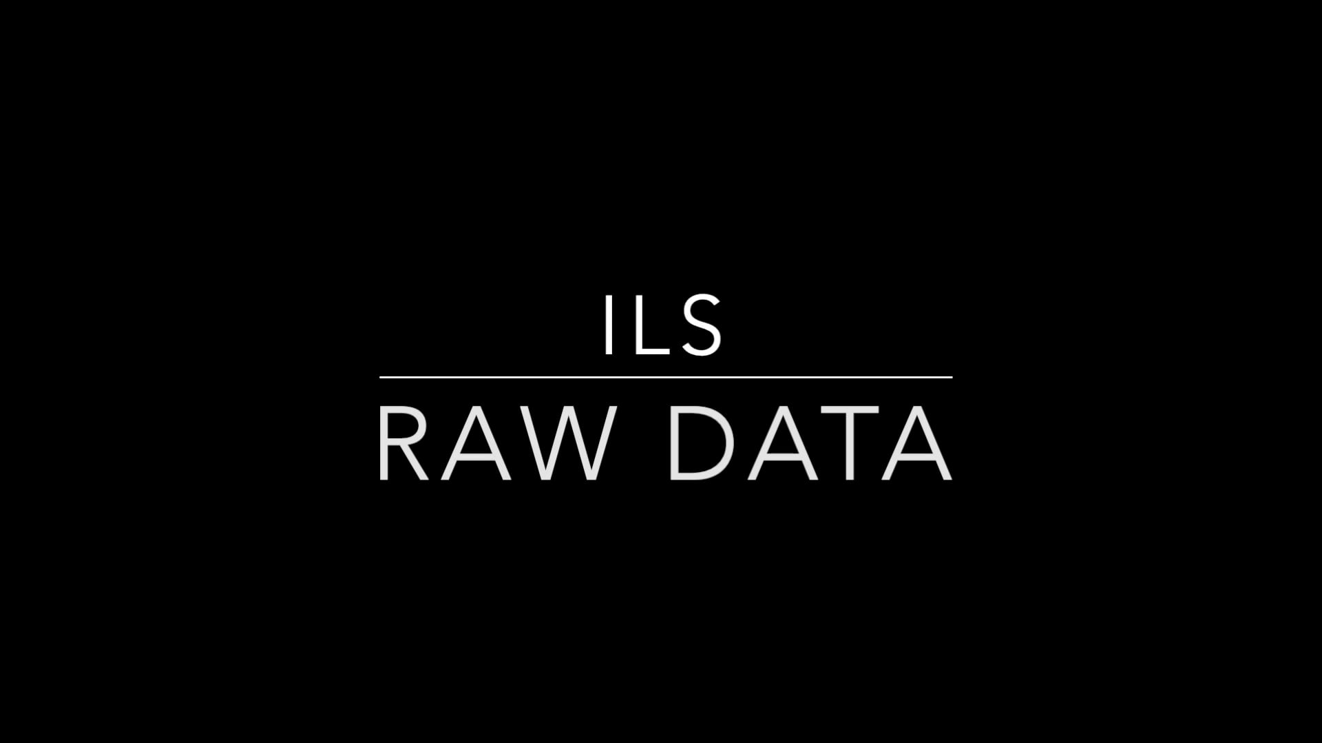 Raw data ILS Example