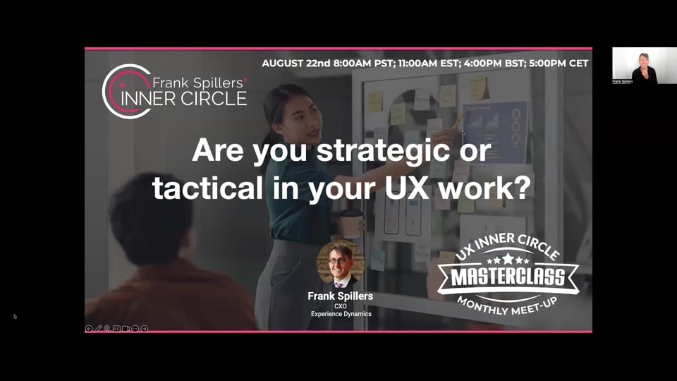 Masterclass- Are you strategic or tactical in your UX work?