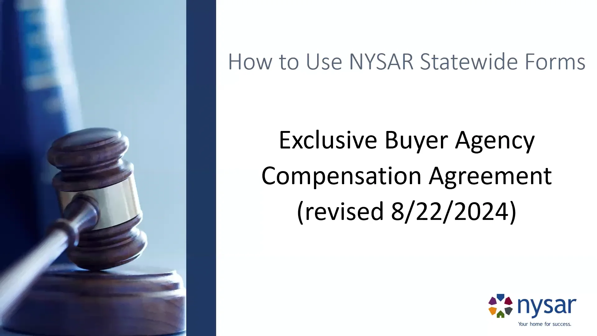 NYSAR Statewide Forms: Exclusive Buyer Agency Compensation 