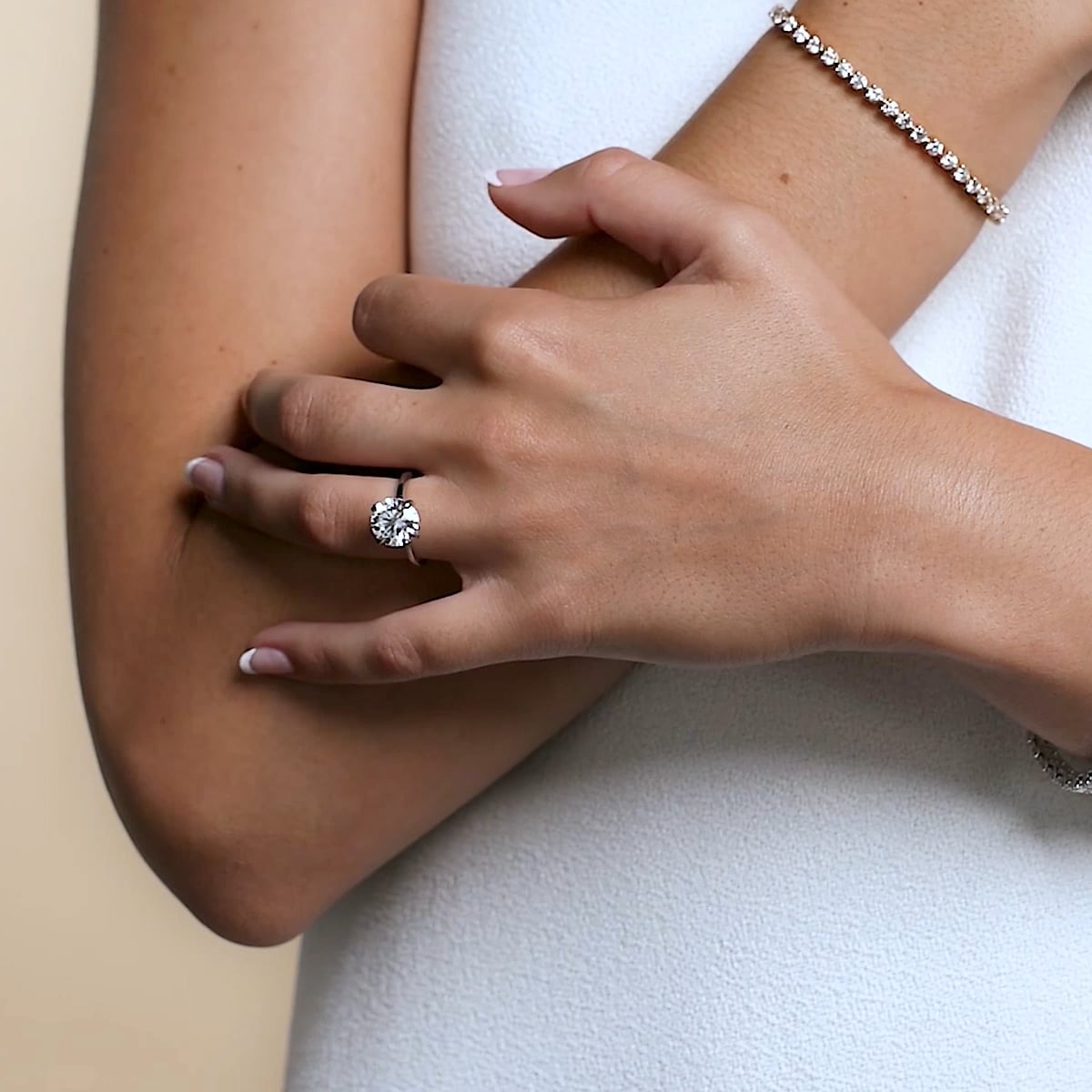 Aurora ctw Round Lab Grown Diamond Solitaire Engagement Ring