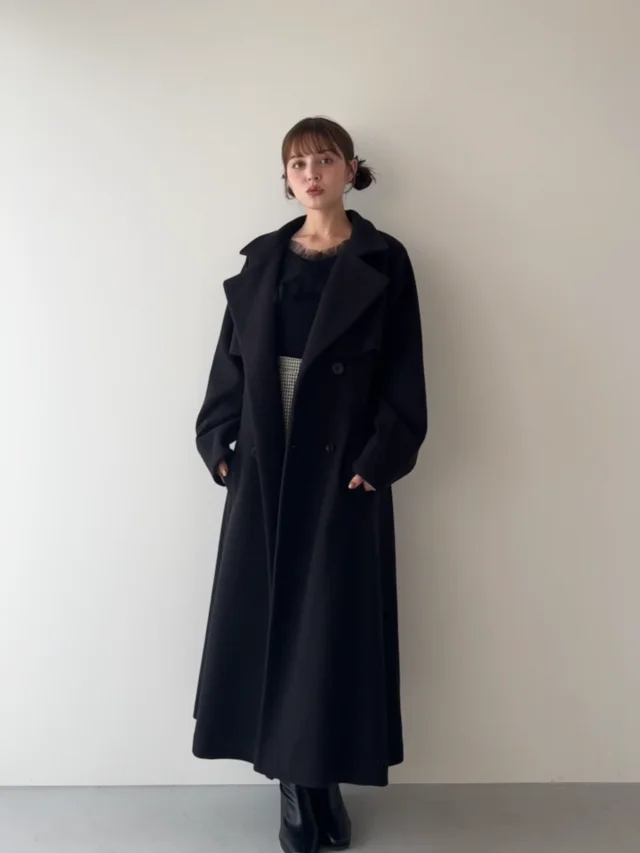 dazzlin 2wayカラーレディーコートタグ付きブラック XS