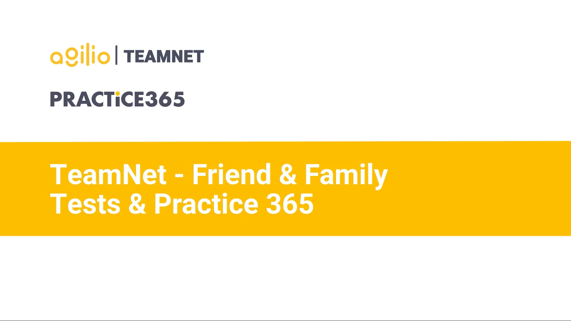 TeamNet - Friend & Family Tests & Practice 365 on Vimeo