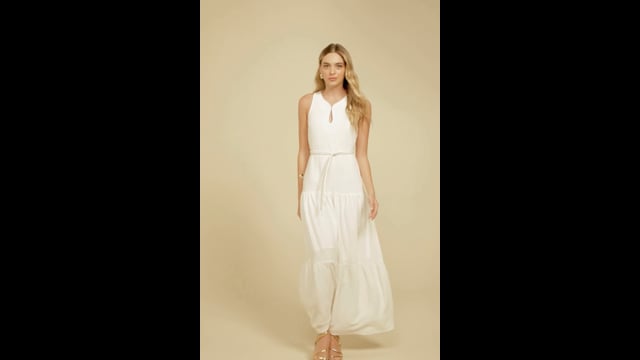 VESTIDO BEBEL LONGO                                                                                  OFF WHITE