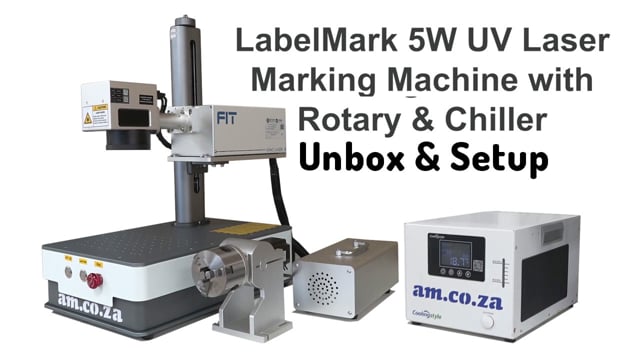 Unbox and Setup 5W UV Laser LabelMark Laser Marking Machine include Chiller Installation