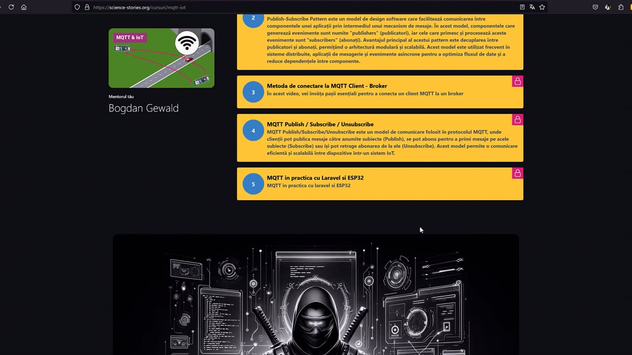 ESP32 Publisher, Pagina Web Subscriber