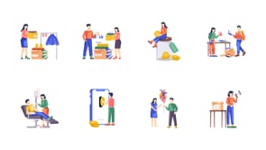 Charity Donation Animated Art Set, a Person Illustration by Vectors Market (Thumbnail 5 of 5)
