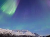 Twilight and moonlight auroras over Gildeskål