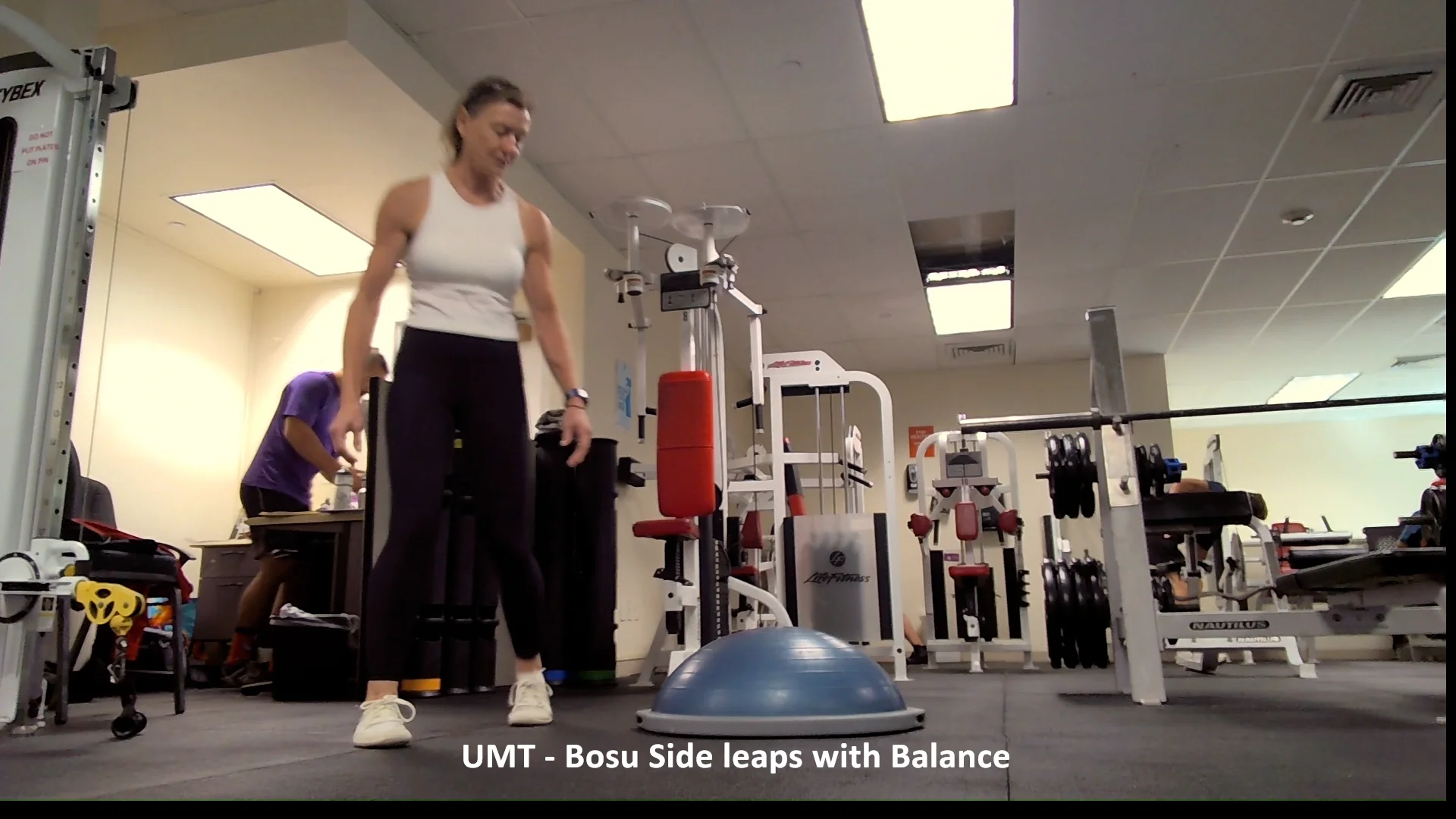 UMT - Bosu side leaps with balance