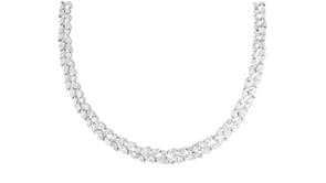 30.00 ct. t.w. Multi-Shaped Lab-Grown Diamond Necklace in 14kt White Gold